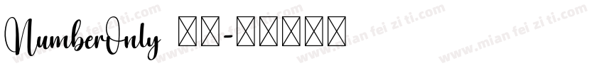NumberOnly 字体字体转换